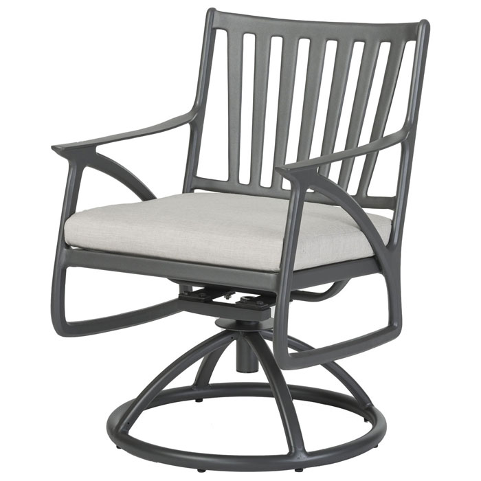 Amari Cushion Aluminum Swivel Dining Chair by Gensun - Image 2